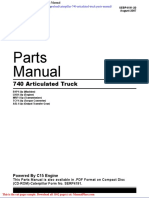 Caterpillar 740 Articulated Truck Parts Manual
