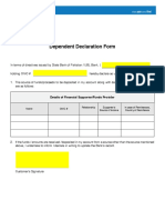 Dependent Declaration Form