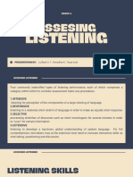 Eval. Pemb - Assesing Listening