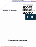 Kobelco Sk045 Sk045 2 Sk050 Hydraulic Excavator Book Code No S5py0002e