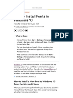 How To Install Fonts in Windows 10