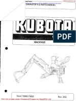 Kubota B4672a Bl4690a Operation and Parts