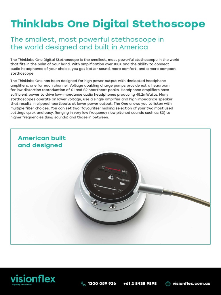 VFThinklabsOneDigitalStethoscope PDF Headphones Amplifier