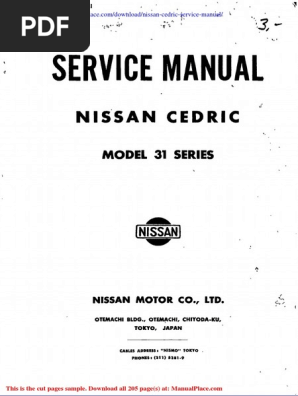 Nissan Cedric Model 31 Service Manual | PDF
