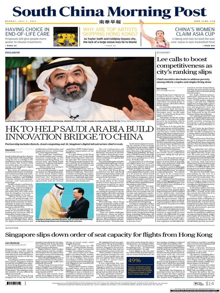 South China Morning Post (2023-07-03) | PDF | Airlines | Low Cost Carrier
