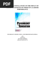 A Correlational Study On The Impact of Perceived Sources of Stress On Academic Performance