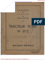 Massey Harris Pony 812 Parts Manual