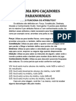 Sistema RPG Caçadores Paranormais V0.2