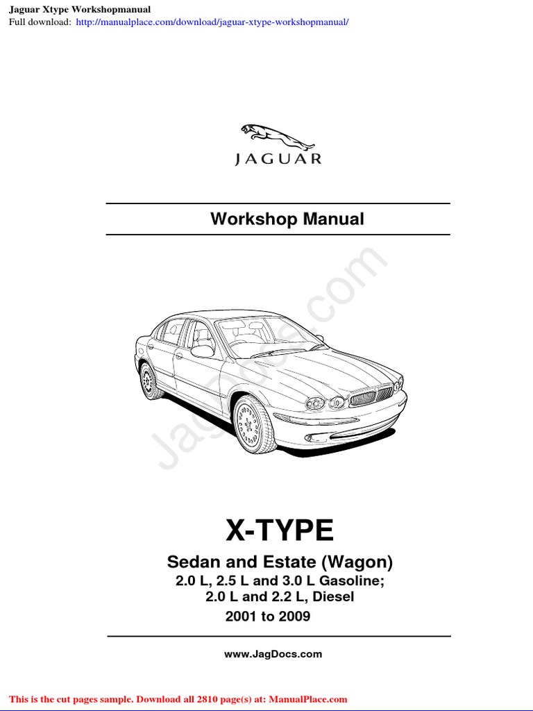 2002 JAGUAR X TYPE REPAIR MANUAL visual data 3