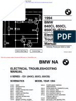 BMW 840ci 850ci 850csi 1994 Electrical Troubleshooting Manual