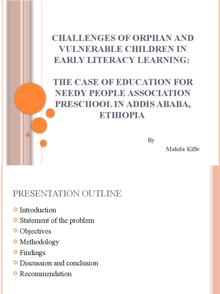 Challenges in Literacy for Orphans | PDF | Literacy | Preschool