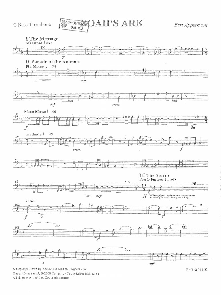 22 Trombone 3 | PDF | Tempo | Notation