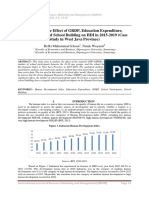 Analysis of The Effect of GRDP, Education Expenditure, Participation, and School Building On HDI in 2015-2019 (Case Study in West Java Province)