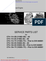 Carrier Ct4 114 Ct4 134 Diesel Engine Service Parts List