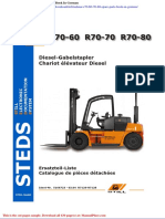 Still Kalmar r70!60!70 80 Spare Parts Book in German