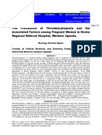 The Prevalence of Thrombocytopenia and The Associated Factors Among Pregnant Women in Hoima Regional Referral Hospital, Western Uganda.