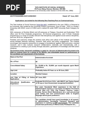 ADVT._-_Administrative_Assistant_on_contract_TISS_Mumbai_-_12-06-2023