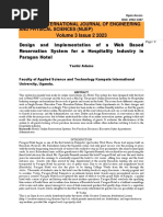 Design and Implementation of A Web Based Reservation System For A Hospitality Industry in Paragon Hotel