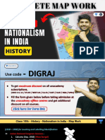 Class 10th - History - Nationalism in India - Map Work Notes