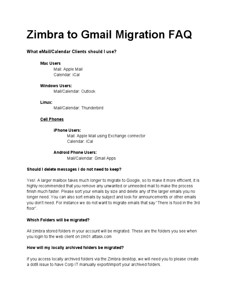 Zimbra to gmail migration faq pdf microsoft outlook gmail