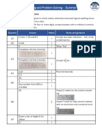 Year 4 - Mark Scheme - Reasoning and Problem Solving