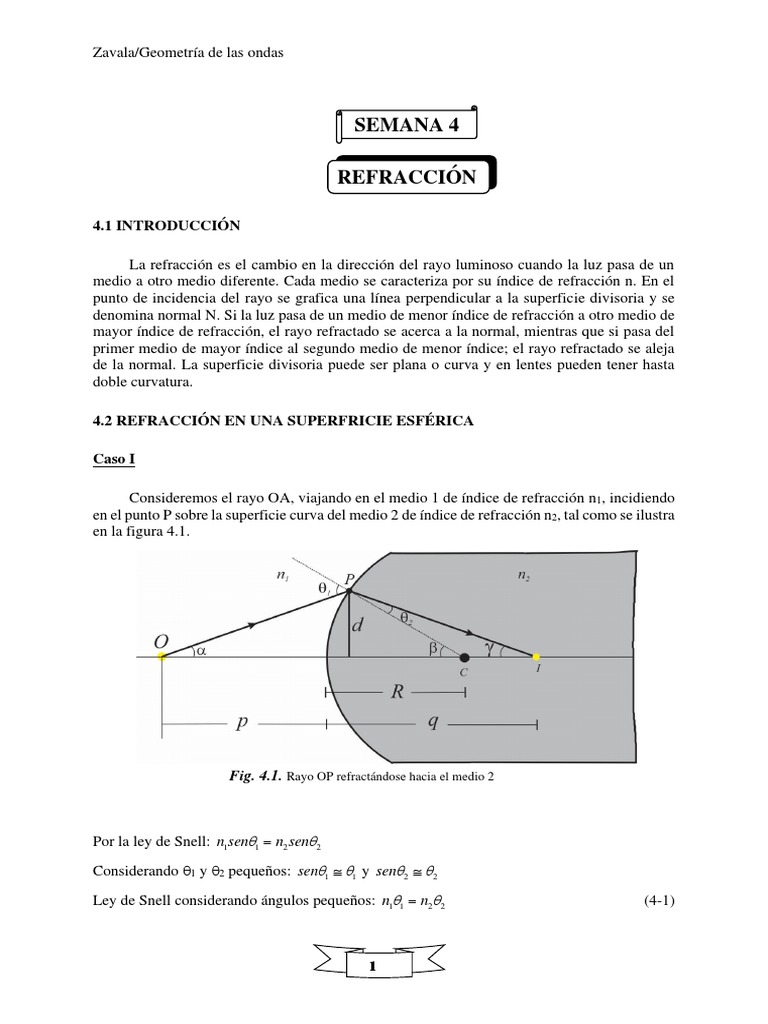Refracción | PDF | Óptica | Dispersión (óptica)