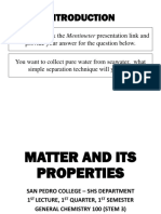 Chapter 1 - Matter and Its Properties