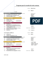 Programa para La Reunión de Entre Semana