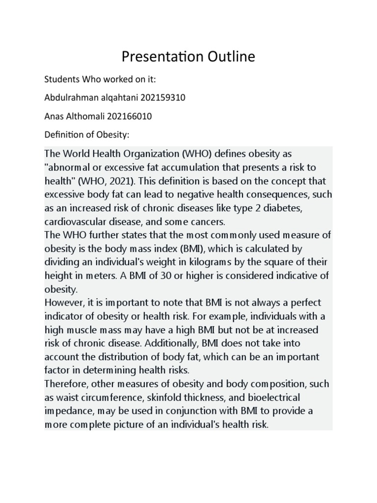 Understanding Obesity: Causes and Risks | PDF | Obesity | Body Mass Index
