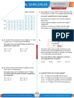 8.22 - Doğrusal Denklemler Testi