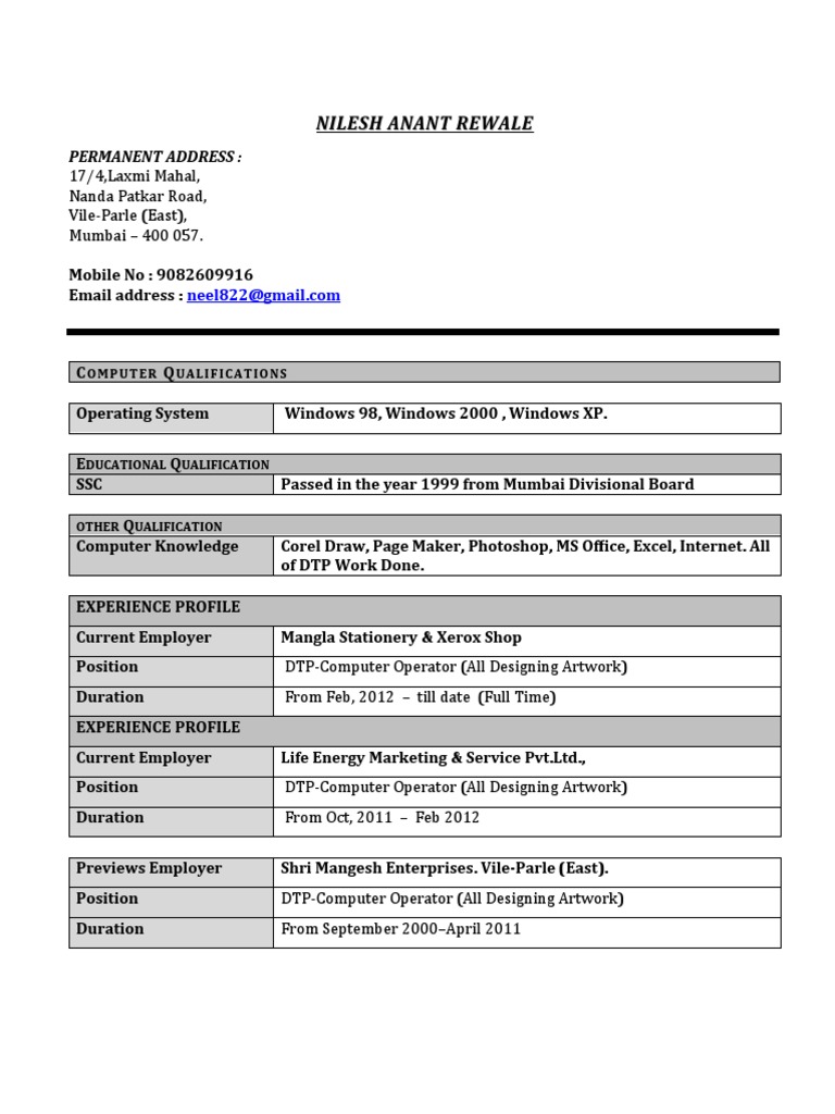 Nilesh (Resume) PDF