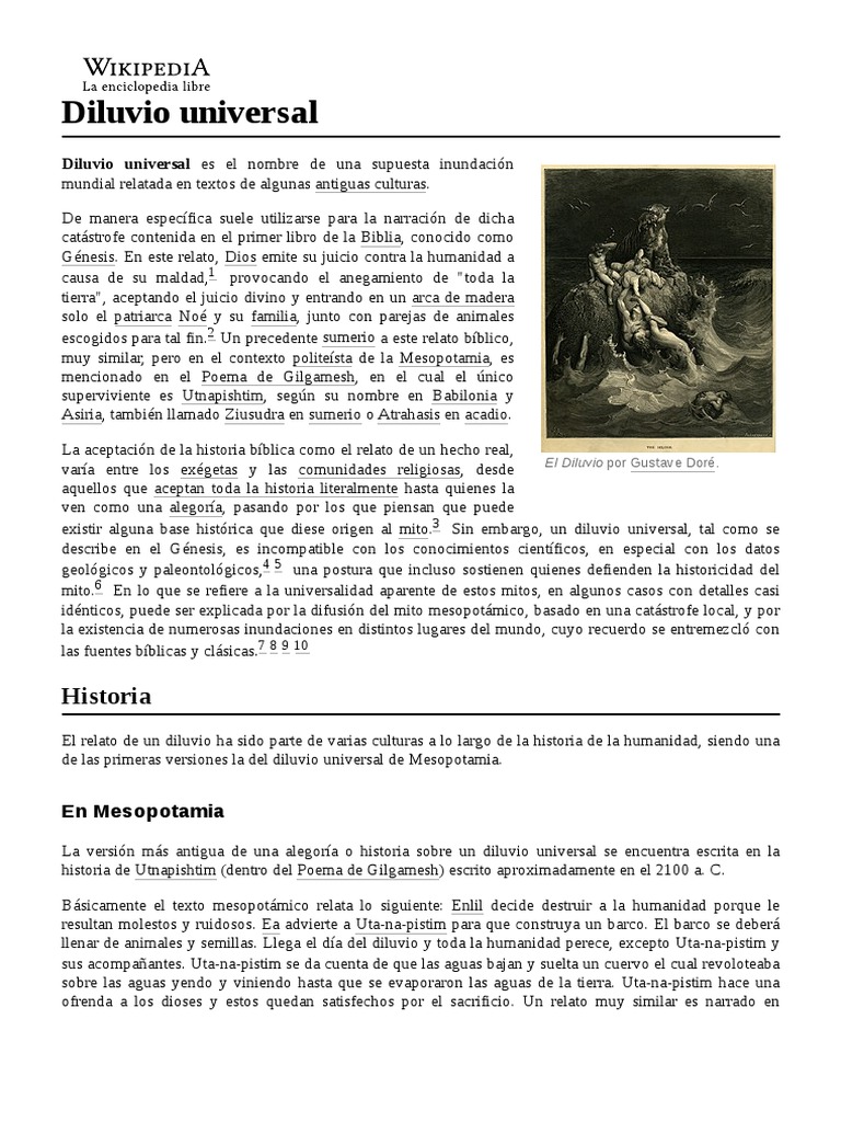 El Mito del Diluvio Universal | PDF | Mito de la inundación | Arca de Noé