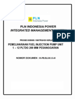 IK-PB - BLI.M.3.5.43 Pembongkaran Dan Pemasangan Injection Pump Unit 1 - 12 PLTDG 200 MW Pesanggaran.