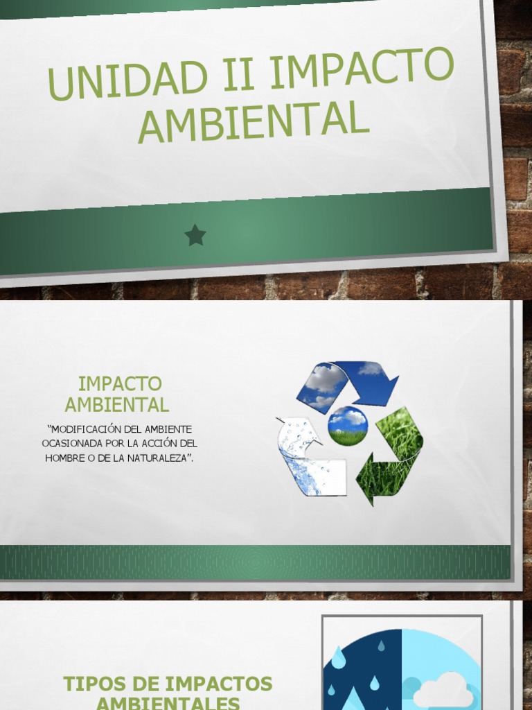 Unidad Ii Impacto Ambiental | PDF | Entorno natural | Sustentabilidad