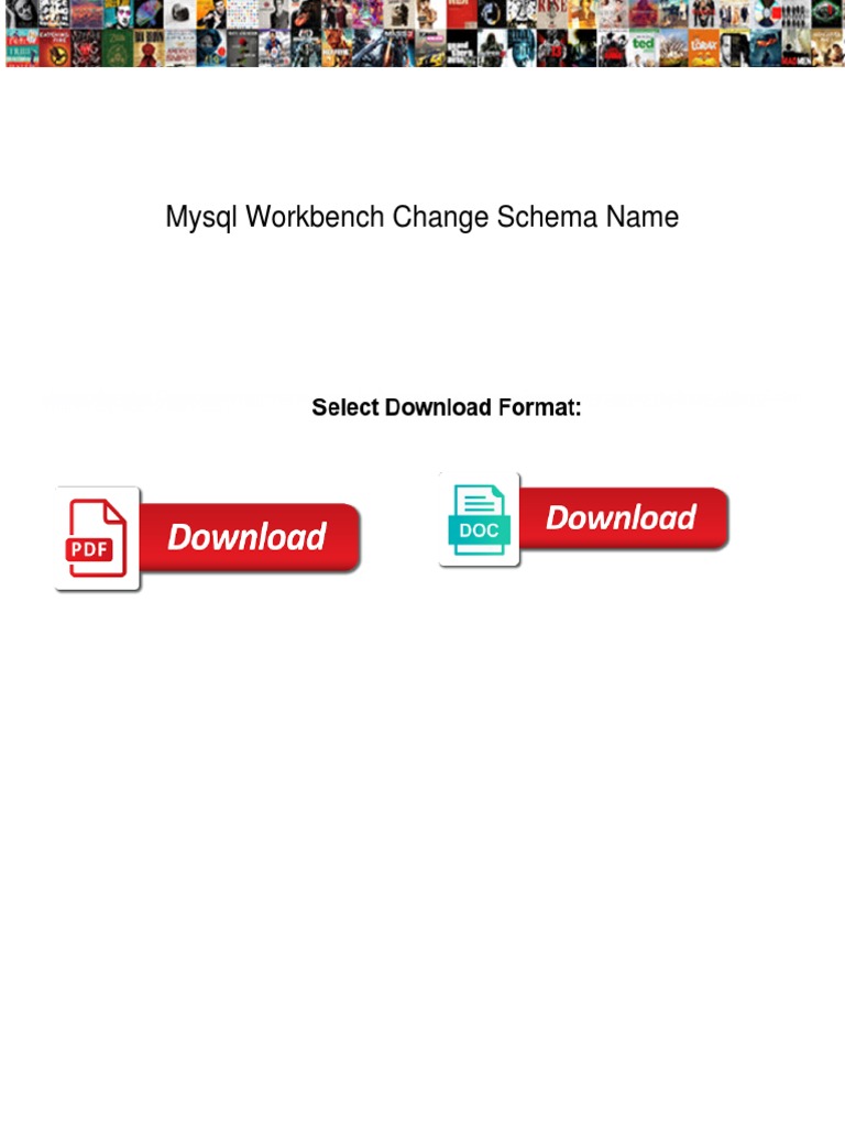 mysqlworkbenchchangeschemaname PDF Databases My Sql