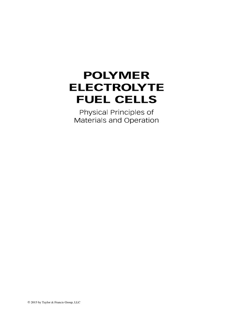 Polymer Electrolyte Fuel Cells Physical Principles of Materials and Operation PDF Materials