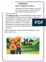 Comunicado Día Del Campesino