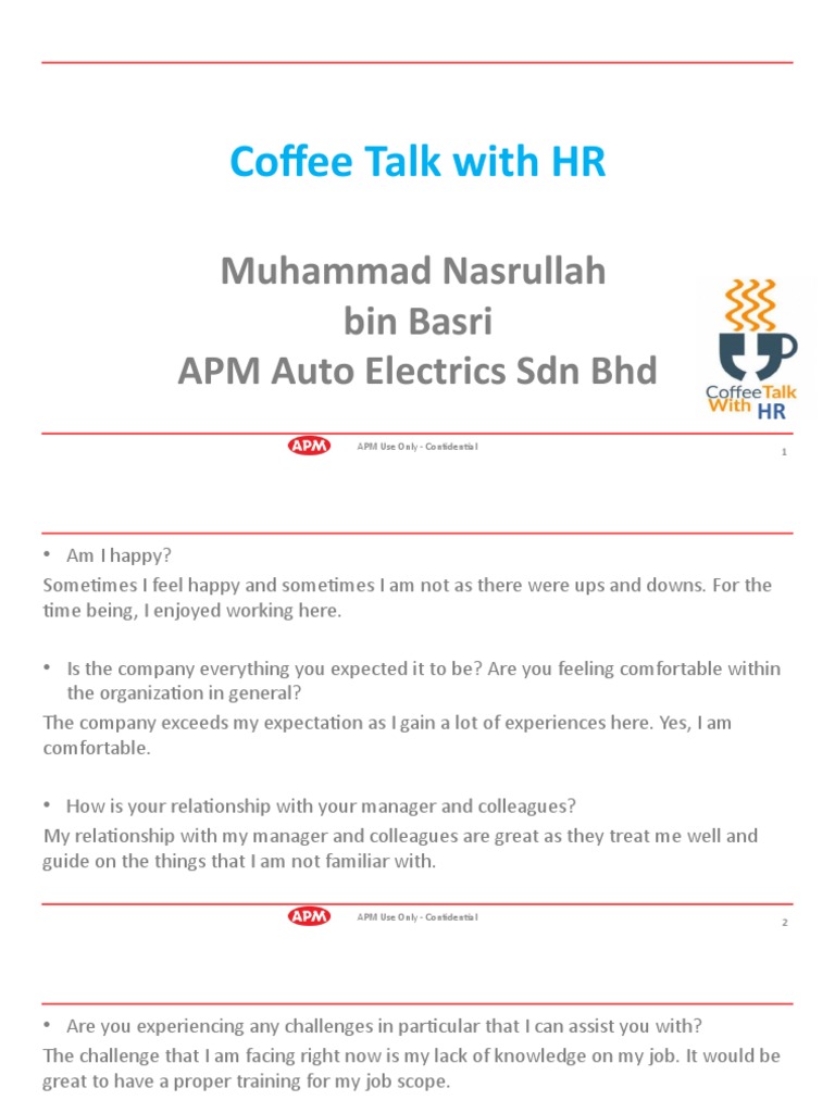 Coffee Talk With Hr Pdf