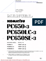 Komatsu Hydraulic Excavator Pc650 3 Shop Manual