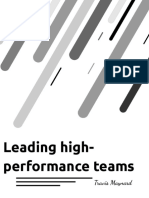 High Performance Teams - Note