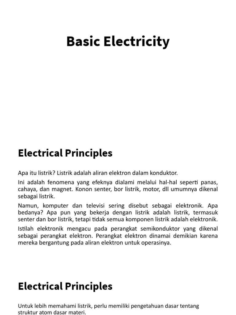 FEL01 Basic Electricity PDF