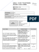 2022-2023 Secondary Course Outline Grade 7 Social Studies