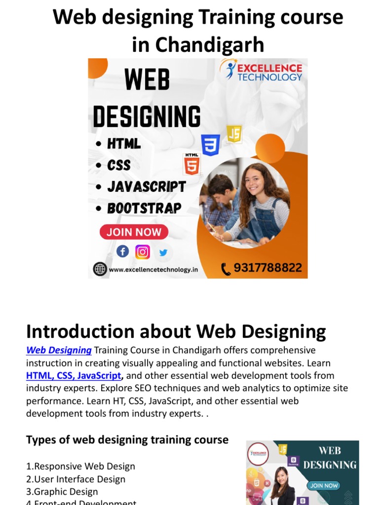 Web Designing Training Course in Chandigarh@00001 | PDF | Web Design ...