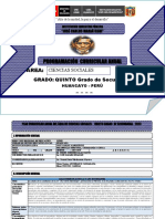 Programación Anual CC - SS 5°