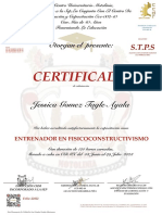 Certificado Elite 120h Fisicoconstructivismo