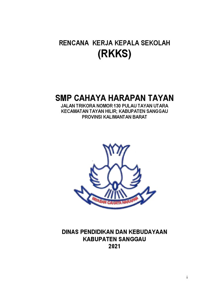 Rencana Kerja Kepala Sekolah (RKKS) | PDF