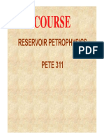 Reservior Petrophysics - Course