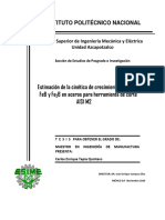 Estimación de La Cinética de Crecimiento de Boruros Febyfe B en Aceros para Herramienta de Corte Aisi M2