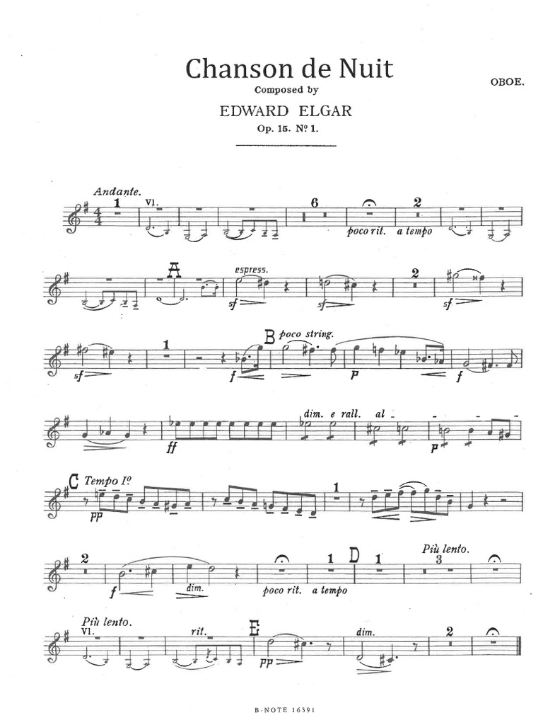 Elgar ChansonDeNuit Oboe PDF