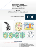 Cell Biology Lecture 2021 Full Content